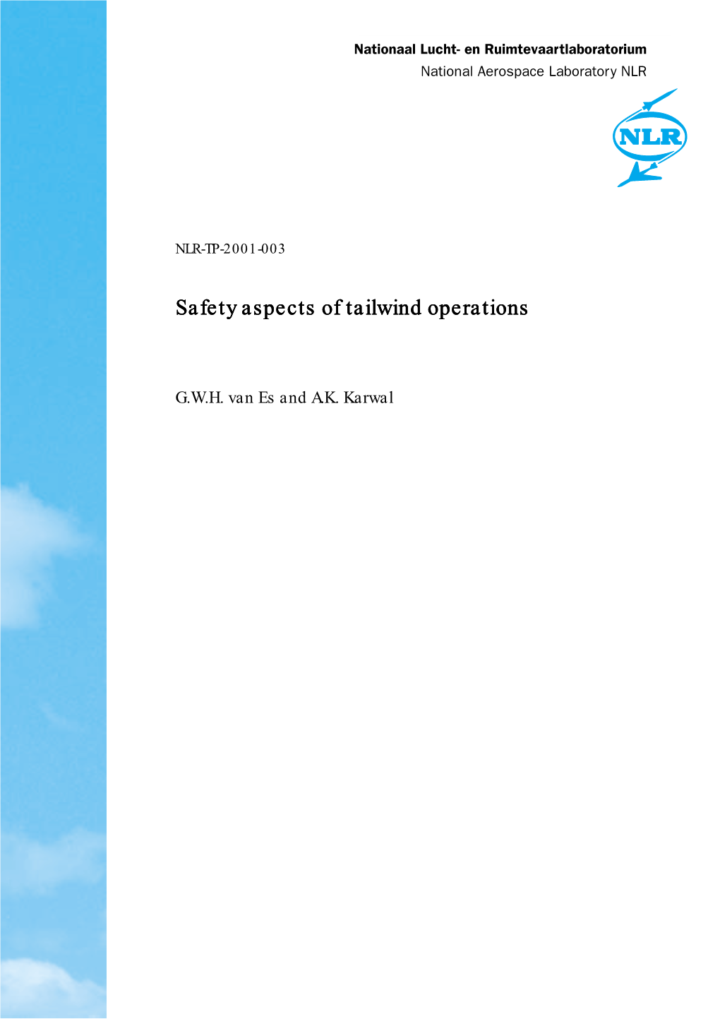 Safety Aspects of Tailwind Operationssafety Operations