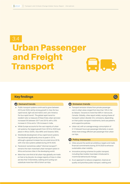 Urban Passenger and Freight Transport