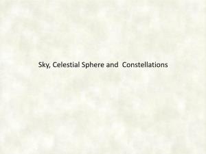 Sky, Celestial Sphere and Constellations Last Lecture