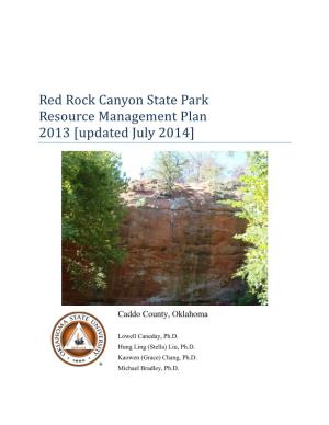 Red Rock Canyon State Park Resource Management Plan 2013 [Updated July 2014]