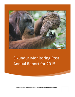 Sikundur Monitoring Post Annual Report for 2015