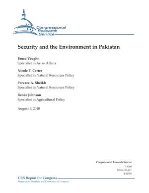 Security and the Environment in Pakistan