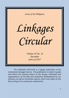 Linkages Circular Vol. 10 No. 18