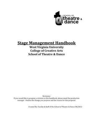 Stage Management Handbook (PDF)