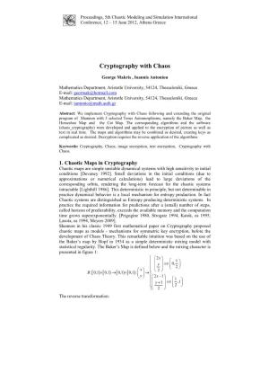 Cryptography with Chaos