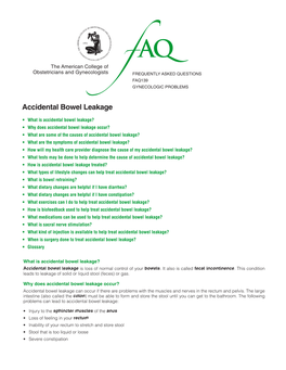 FAQ139 -- Accidental Bowel Leakage
