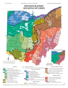 Physiographic Regions of Ohio: Ohio Department of Natural Resources, Division of Geo Logical Survey, Page-Size Map with Text, 2 P., Scale 1:2,100,00