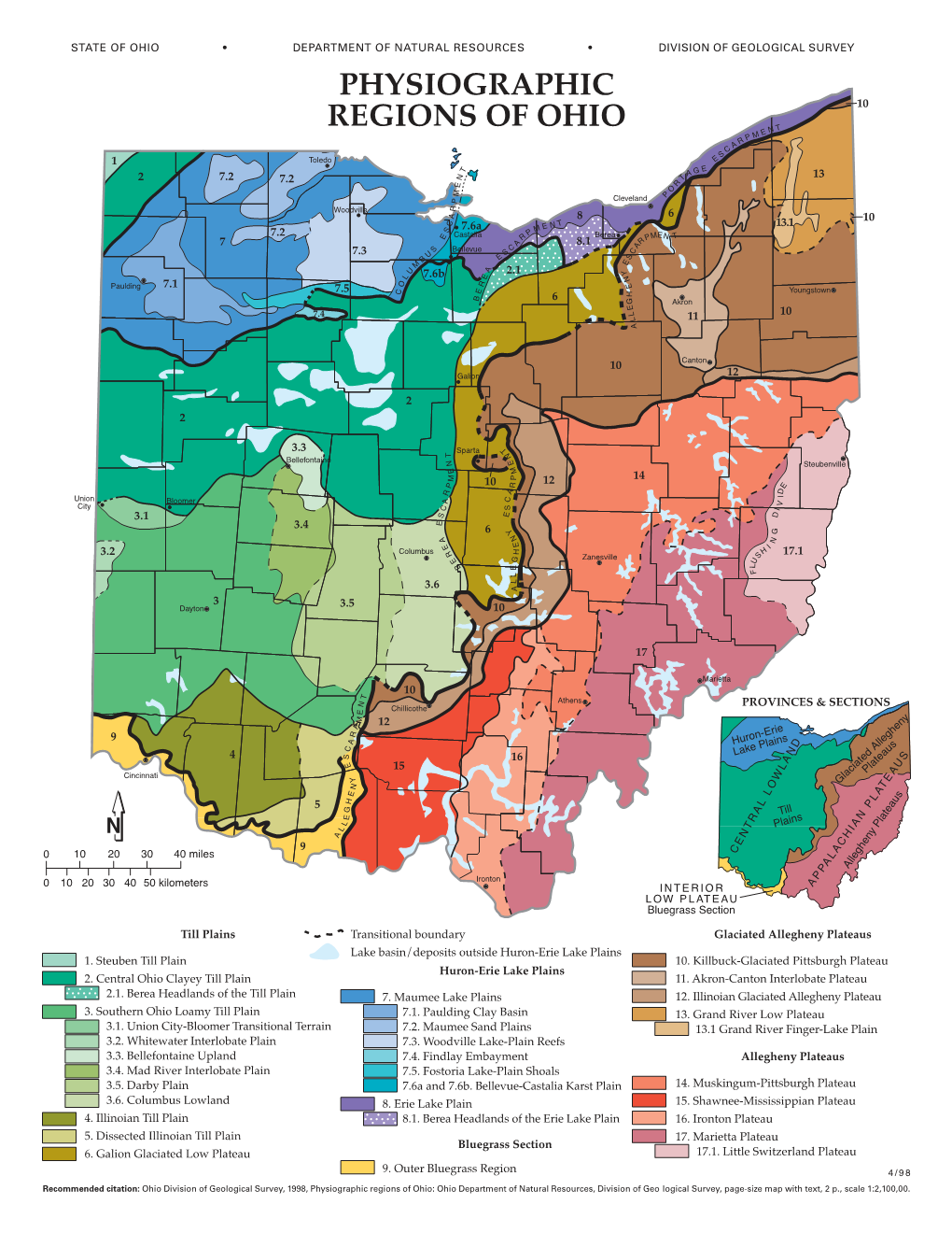 Physiographic Regions of Ohio: Ohio Department of Natural Resources ...