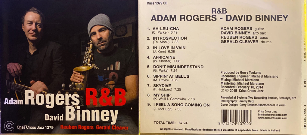 Adam Rogers & David Binney, R&B