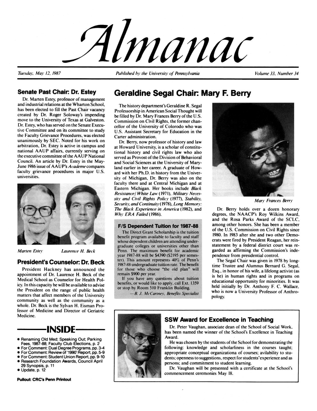 No. 34 May 12, 1987