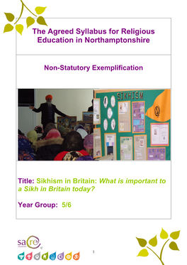 The Agreed Syllabus for Religious Education in Northamptonshire