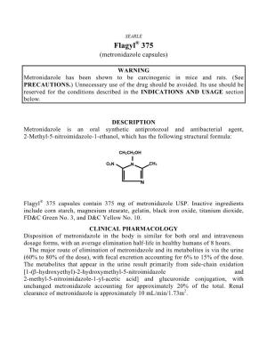 Flagyl® 375 (Metronidazole Capsules)