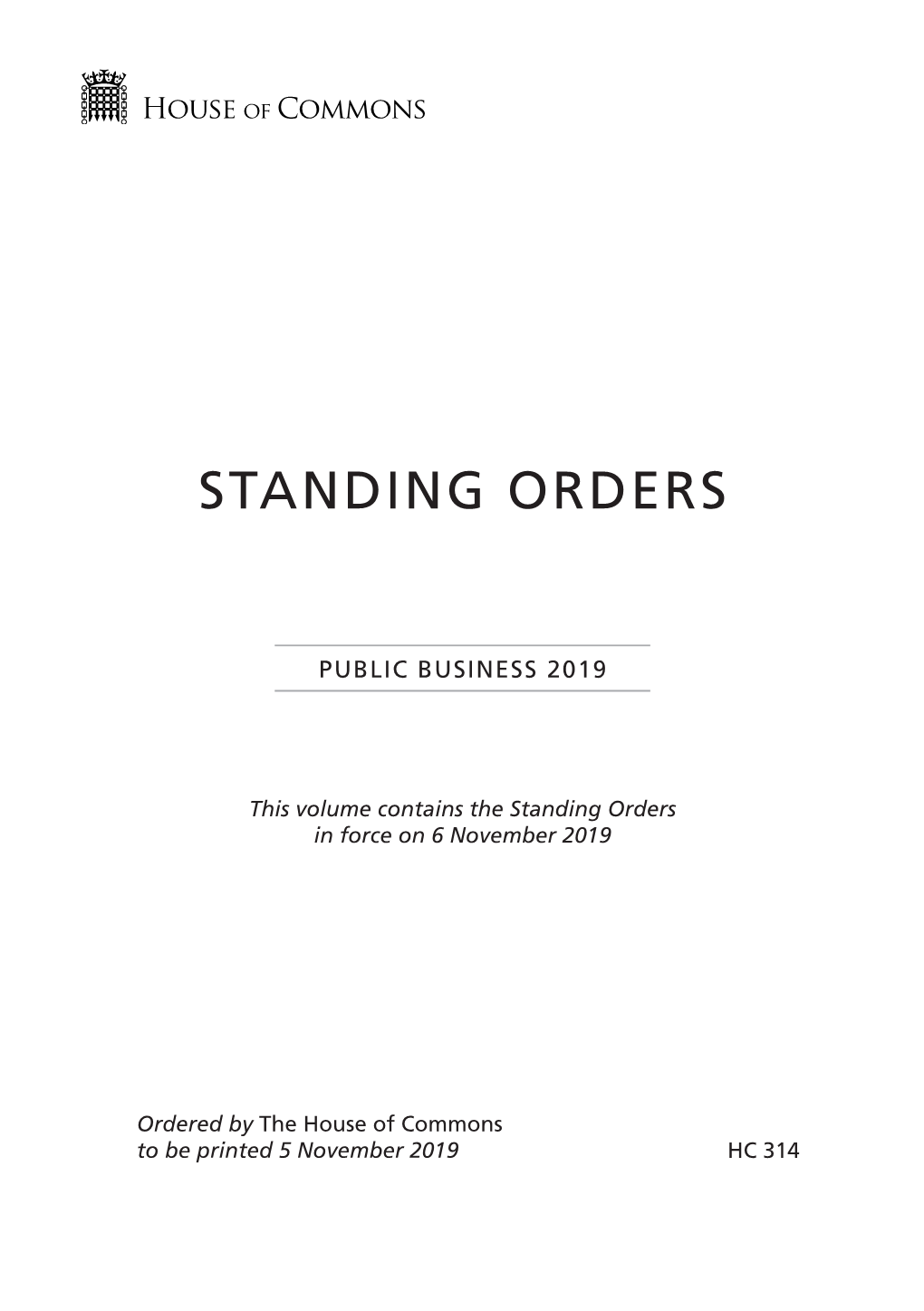 Standing Orders