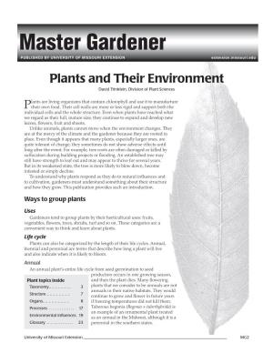 Master Gardener PUBLISHED by UNIVERSITY of MISSOURI EXTENSION Extension.Missouri.Edu