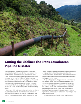 Cutting the Lifeline: the Trans-Ecuadorean Pipeline Disaster