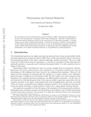 Determinism and General Relativity