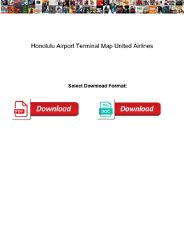 Honolulu Airport Terminal Map United Airlines