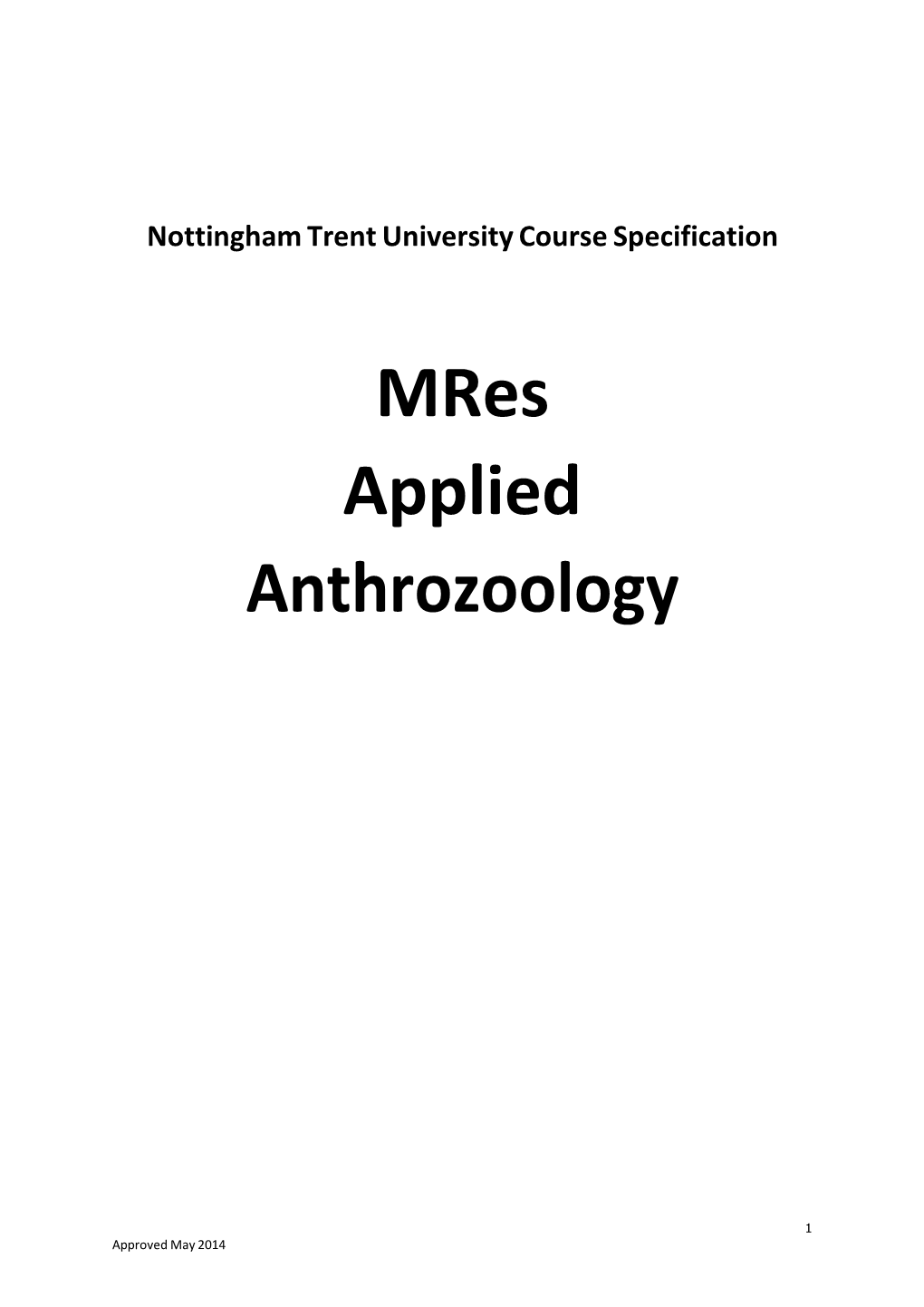 Mres Applied Anthrozoology