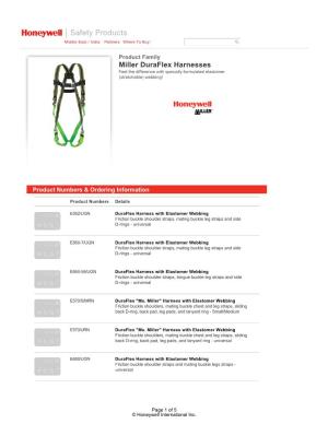 Miller Duraflex Harnesses Feel the Difference with Specially-Formulated Elastomer (Stretchable) Webbing!