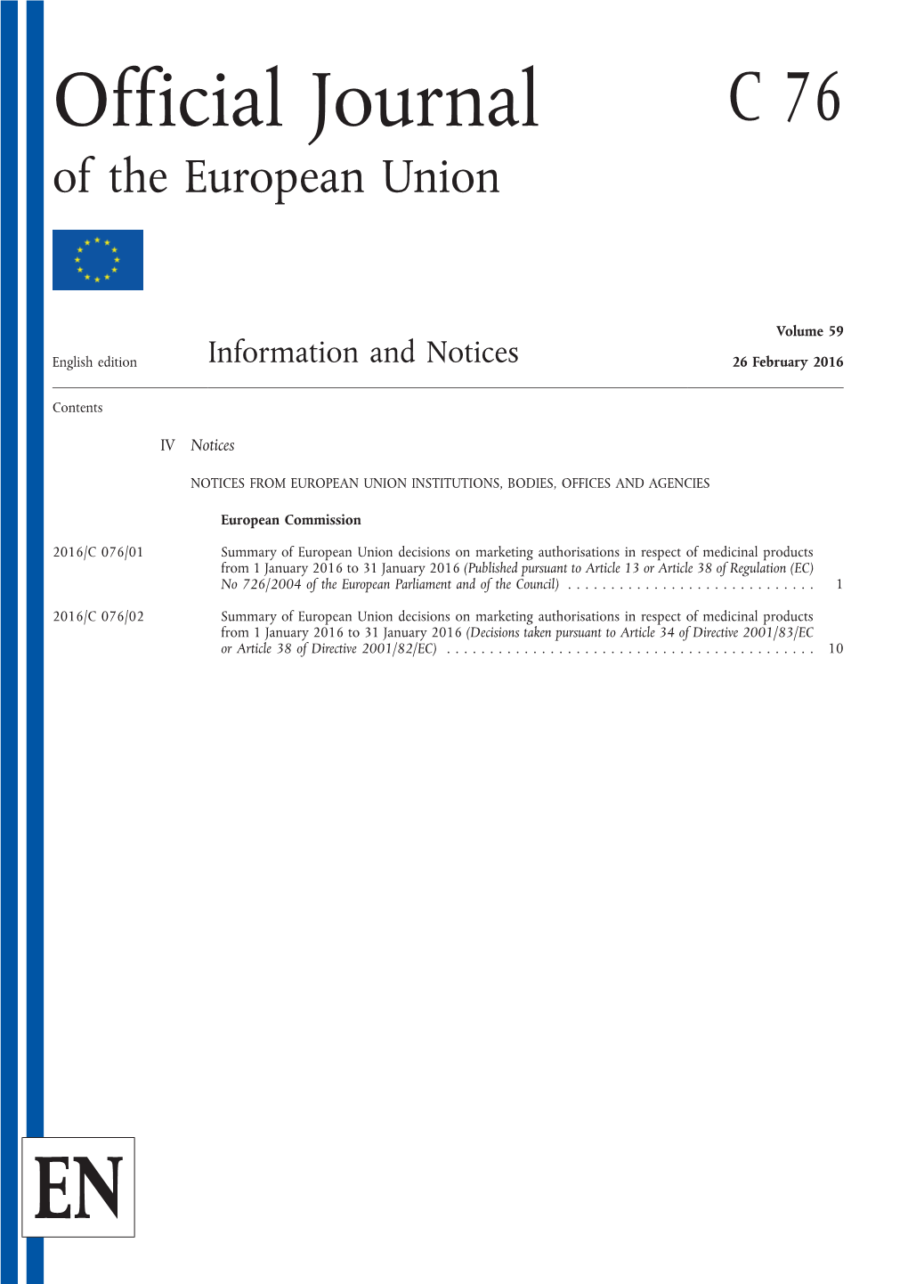 Official Journal of the European Union C 76/1