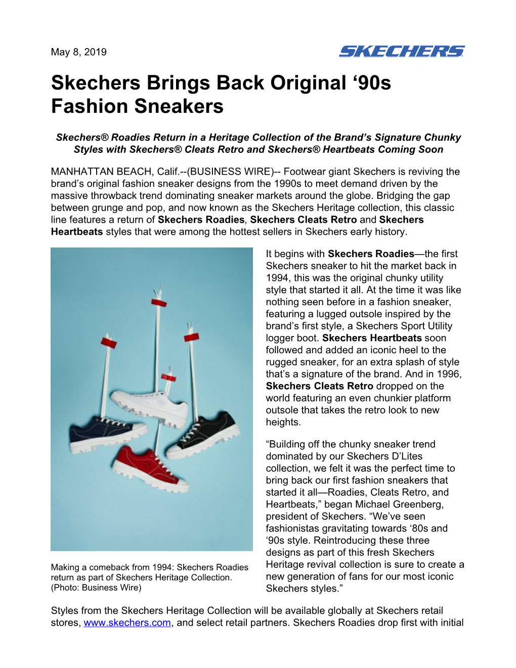 Skechers Brings Back Original '90S Fashion Sneakers