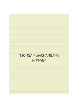 Tsonga / Machangana History