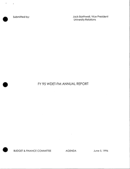 Fy 95 Wdet-Fm Annual Report