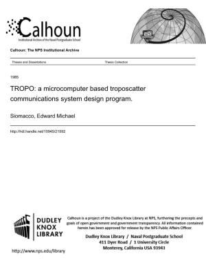 A Microcomputer Based Troposcatter Communications System Design Program