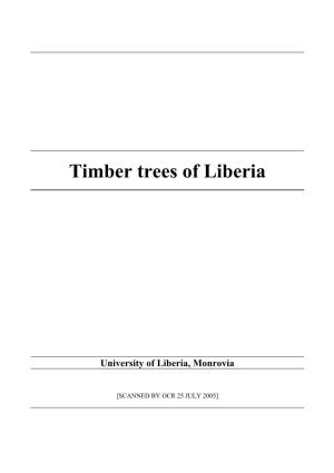 Timber Trees of Liberia