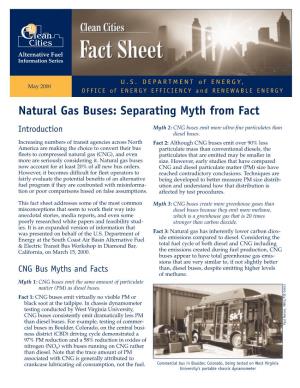 Natural Gas Buses: Separating Myth from Fact