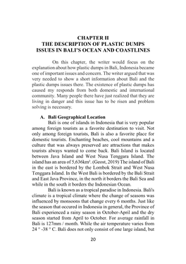 Chapter Ii the Description of Plastic Dumps Issues in Bali's Ocean And