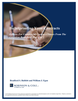 Bulletproofing Your Contracts