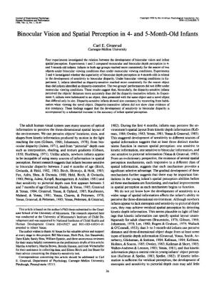Granrud (1986) Binocular Vision and Spatial Perception in 4- and 5