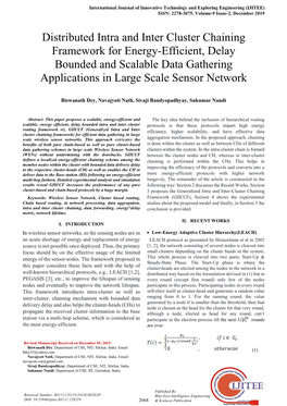 Distributed Intra and Inter Cluster Chaining Framework for Energy-Efficient, Delay Bounded and Scalable Data Gathering Applications in Large Scale Sensor Network