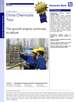 China Chemicals Tour
