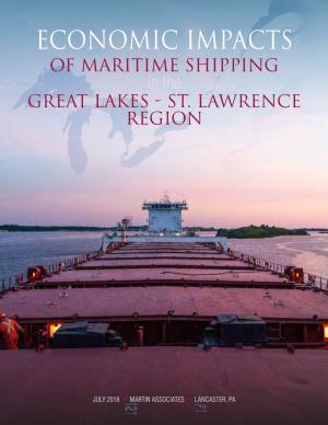 ECONOMIC IMPACTS of MARITIME SHIPPING in the GREAT LAKES - ST