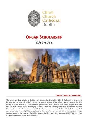 Organ Scholar Job Description 2021-2022