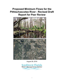 Proposed Minimum Flows for the Pithlachascotee River - Revised Draft Report for Peer Review