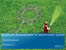 Biosolids Management at South East Water