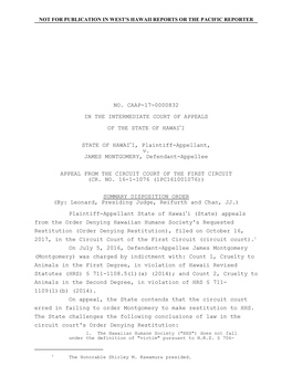 No. Caap-17-0000832 in the Intermediate Court of Appeals of the State of Hawai#I