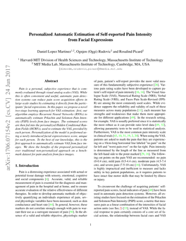 Personalized Automatic Estimation of Self-Reported Pain Intensity from Facial Expressions