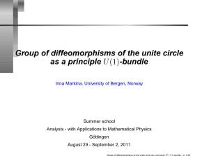 Group of Diffeomorphisms of the Unite Circle As a Principle U(1)-Bundle