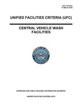 UFC 4-214-03 Central Vehicle Wash Facilities