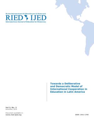 Towards a Deliberative and Democratic Model of International Cooperation in Education in Latin America