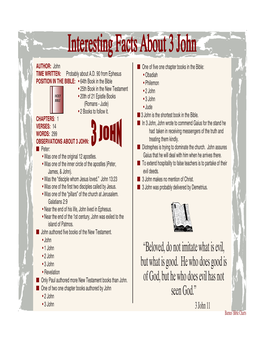 Interesting Facts About 3 John.Pmd