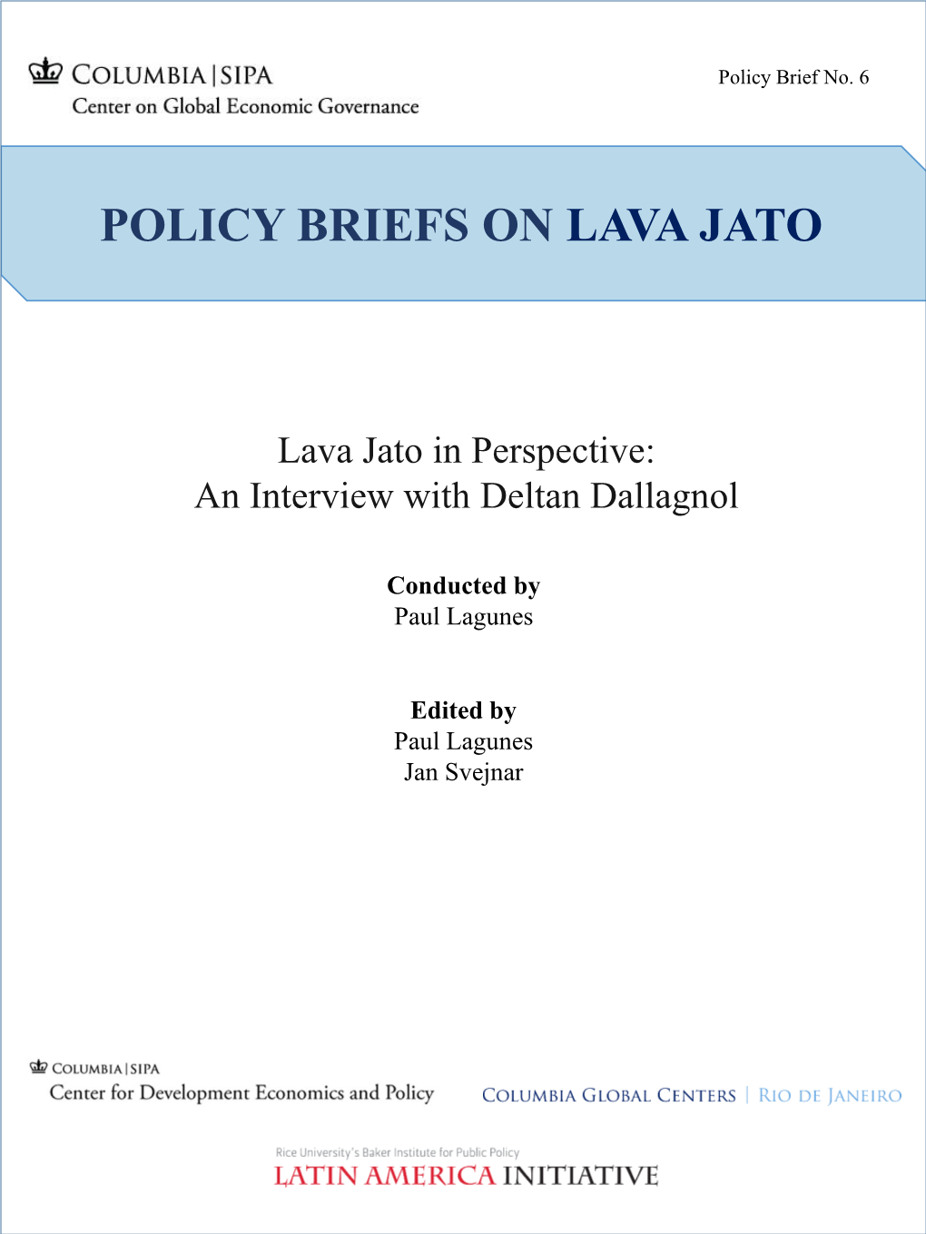 Policy Briefs on Lava Jato