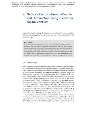 Biodiversity and Ecosystem Services in Nordic Coastal Ecosystems – an IPBES-Like Assessment