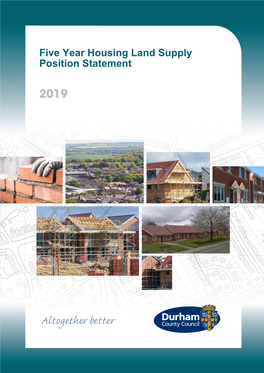 Five Year Housing Land Supply Position Statement 2019