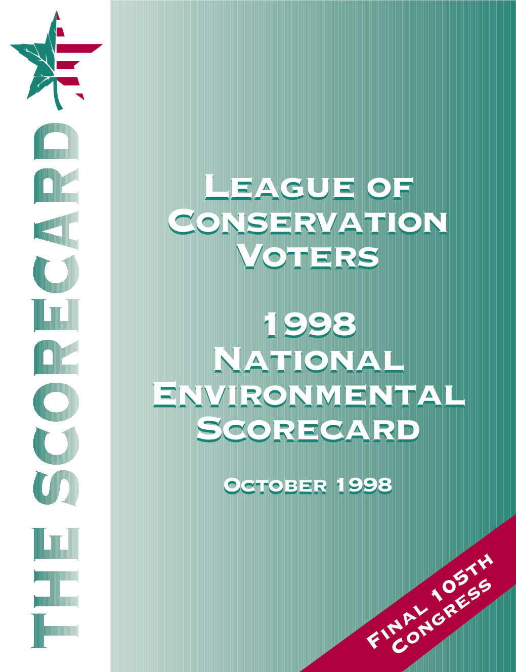 1998 National Environmental Scorecard