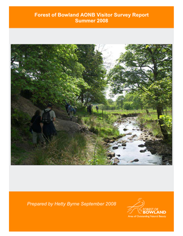 Forest of Bowland AONB Visitor Survey Report Summer 2008
